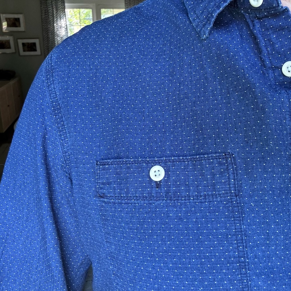 Madewell Blue Casual Button Down Shirt - Picture 4 of 8